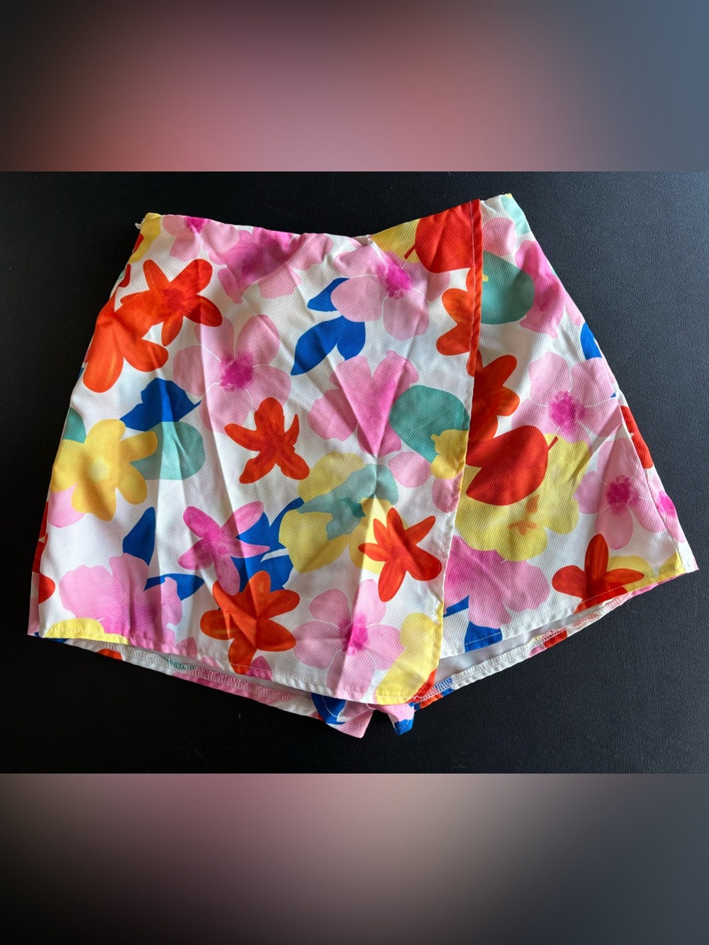 Girls' Colorful Floral Rain Jacket - Multicolor
